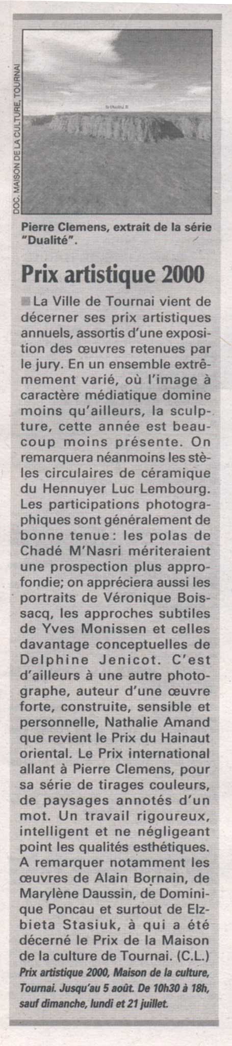 Pierre Clemens Claude Lorent LibreCulture 12 7 2000