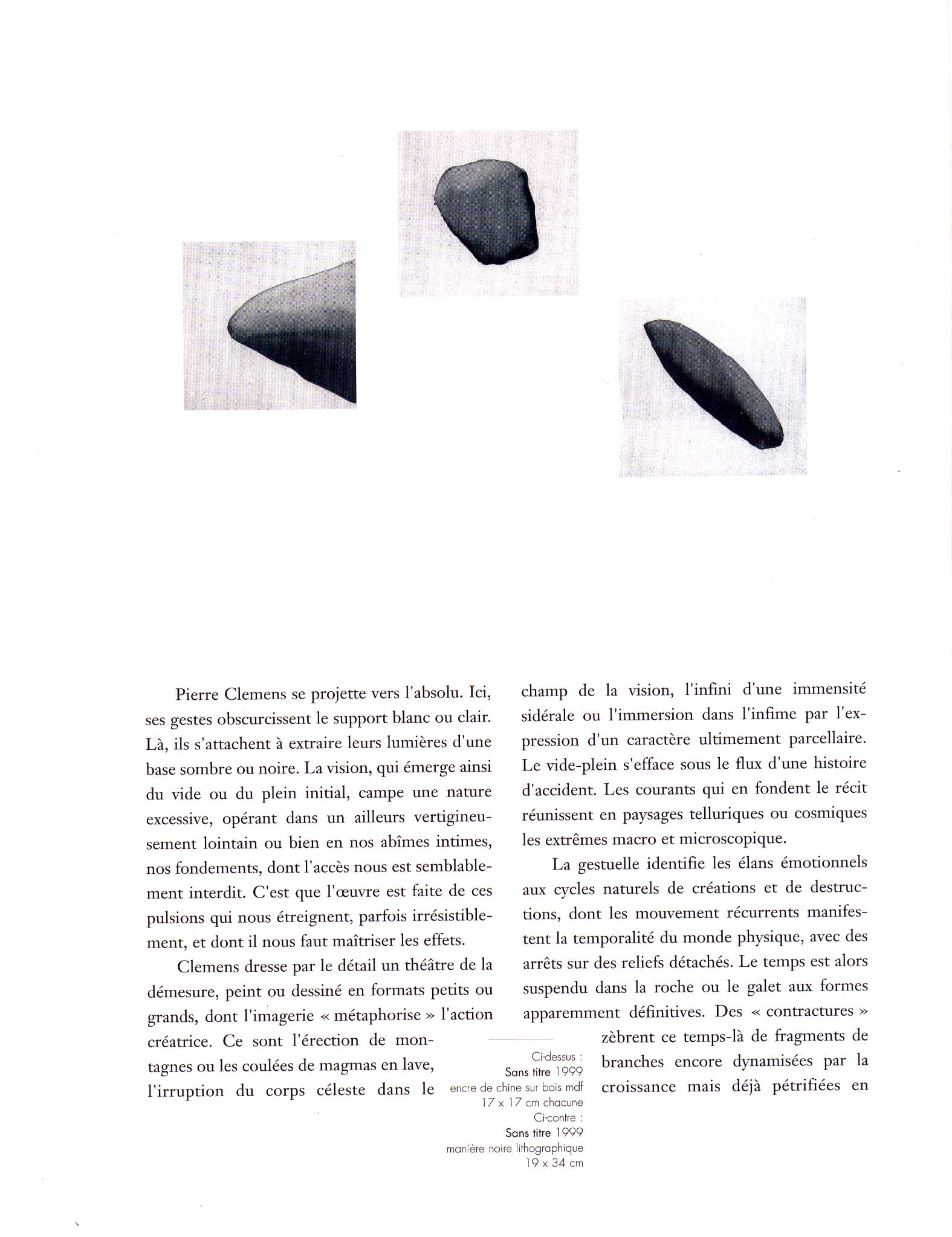 Pierre Clemens Montreal Galerie B 312 2000 Cahier 44 Page 2 with Manuela Lalic