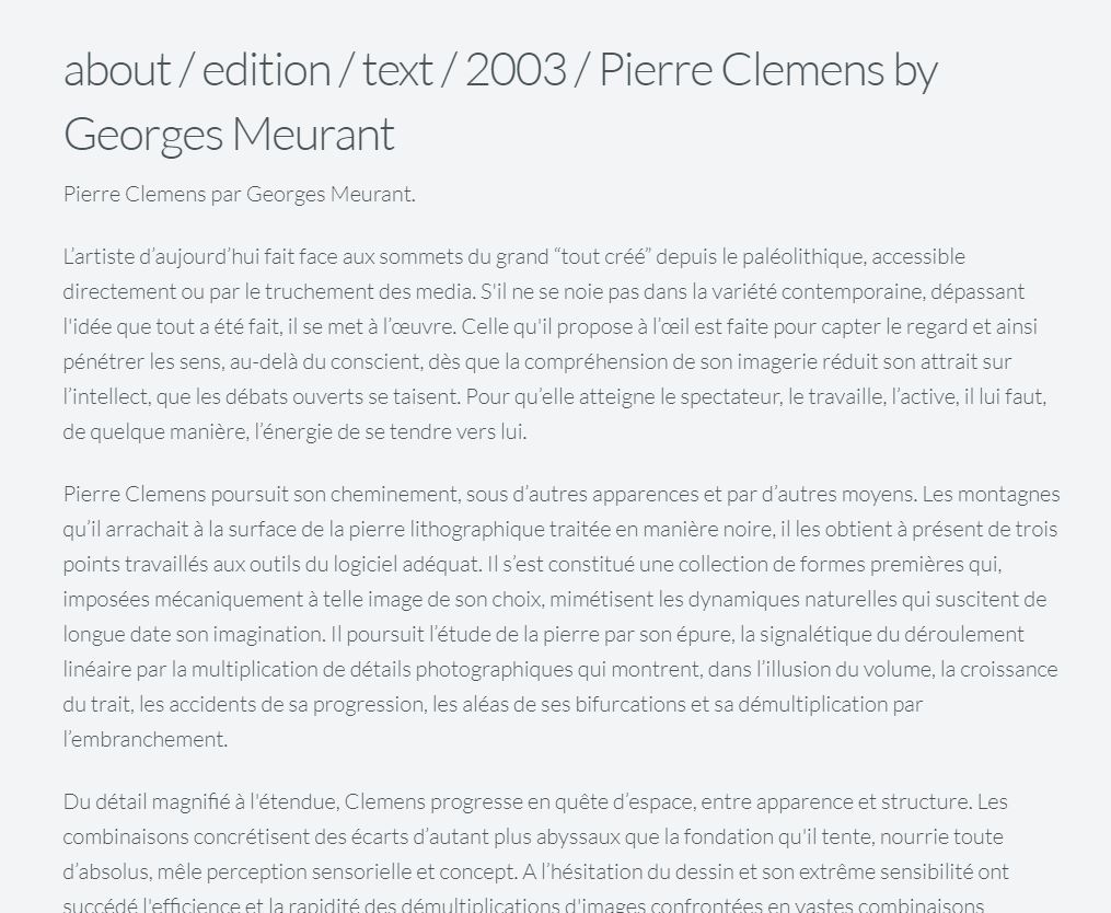 2003 - pierre clemens by georges meurant