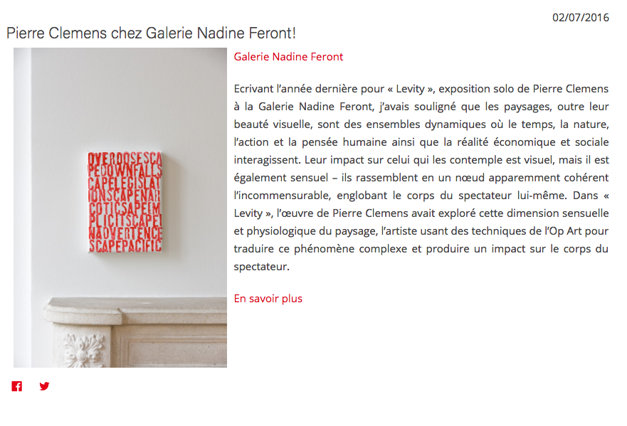 Pierre Clemens code ame article artfox eu