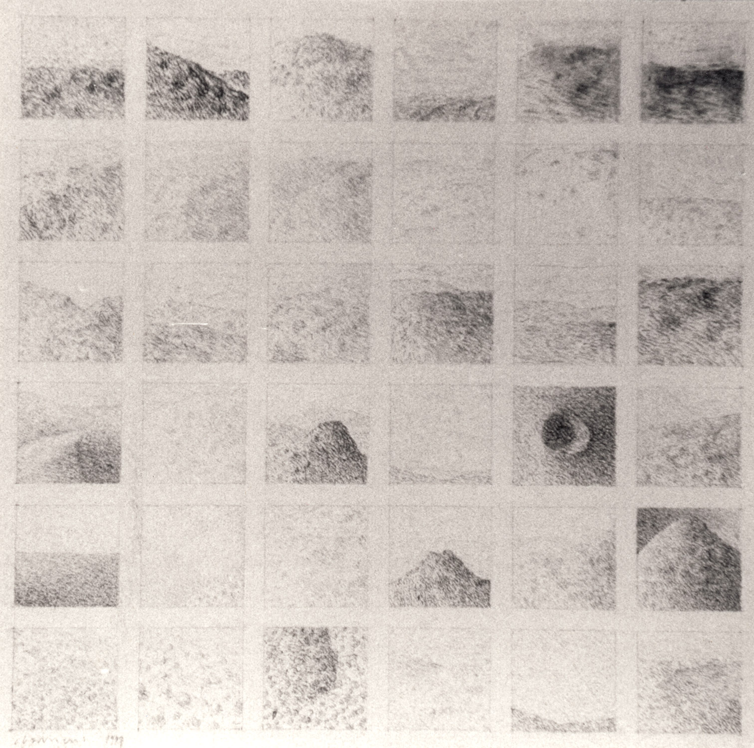 Pierre Clemens 1995 Untitled Graphite sur bois 30x30cm 1
