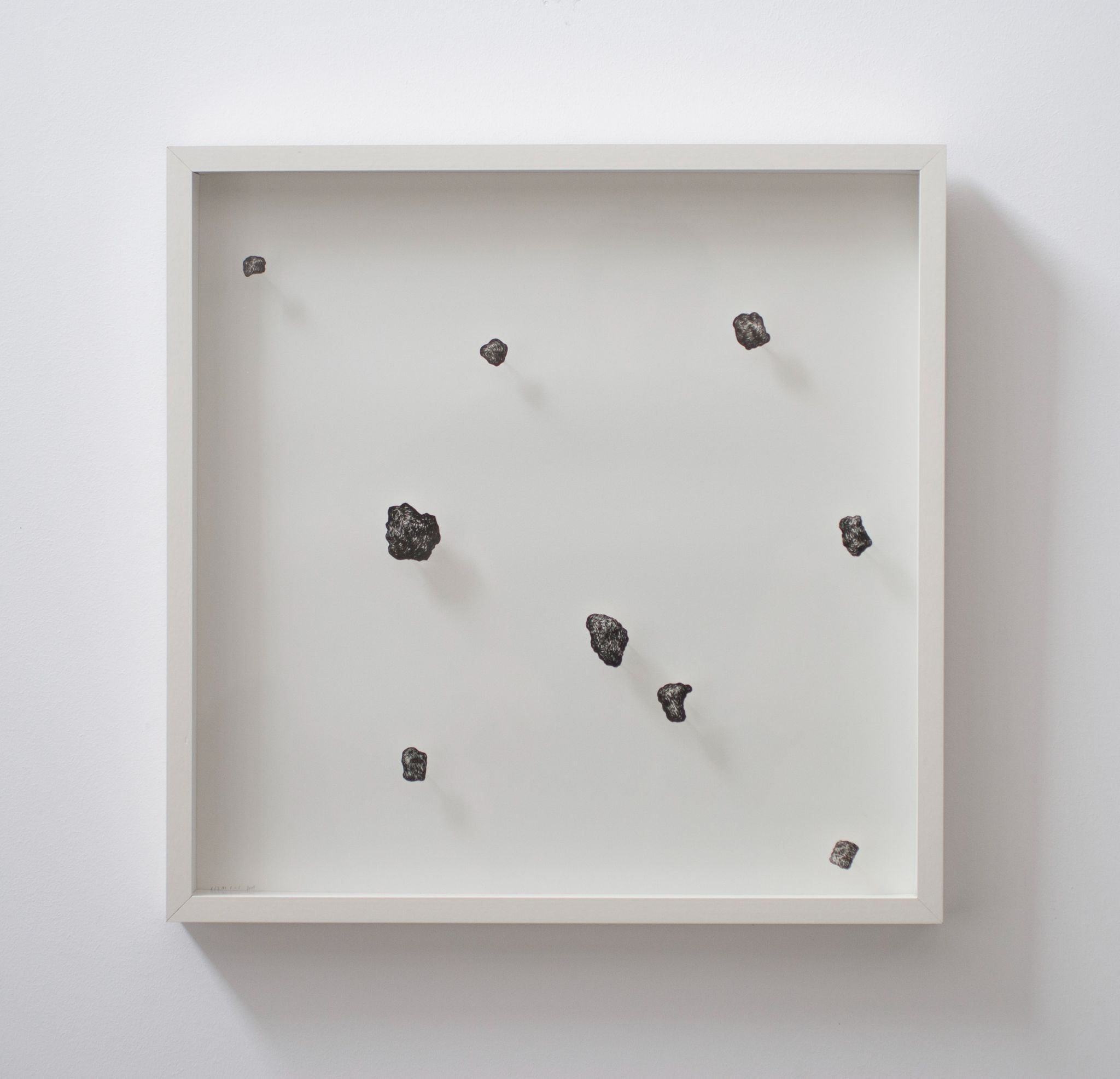 Pierre Clemens Art Contemporary Brussels Drawing 2009 Sans titre 4 Papiers d coupes et encre de Chine Clou 50x50x5 cm