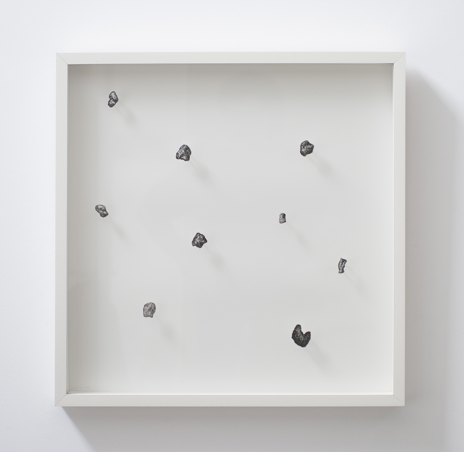 Pierre Clemens Art Contemporary Brussels Drawing 2009 Sans titre 9 Papiers d coupes et encre de Chine Clou 50x50x5 cm