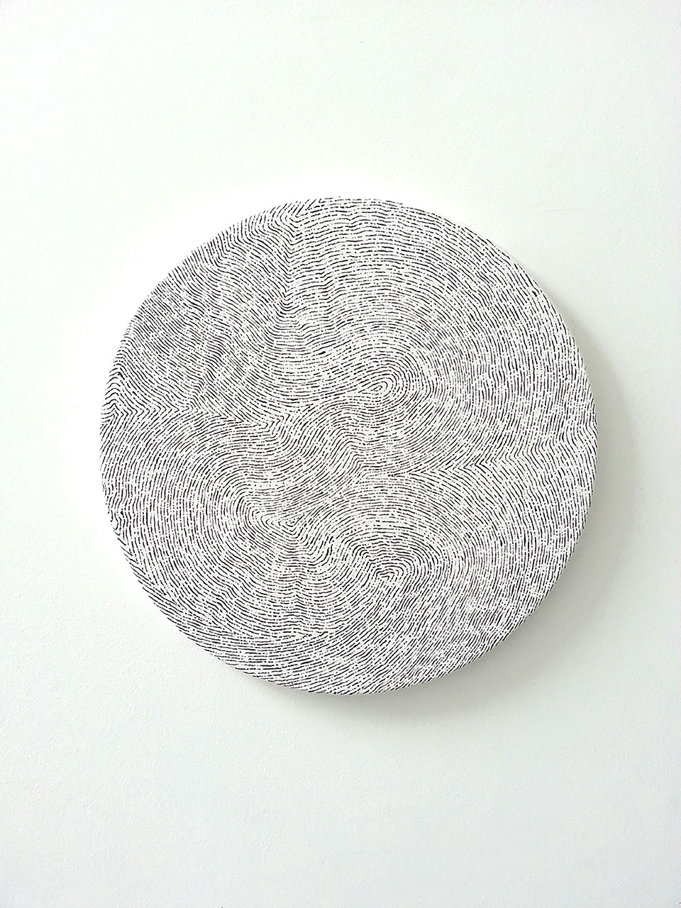 Pierre Clemens Untitled 2015 Acrilic on canvas 40cm dia