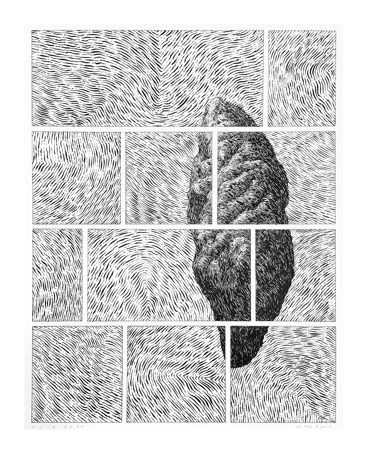 Pierre Clemens 65x50cm Encre de Chine sur papier 2020 04 13