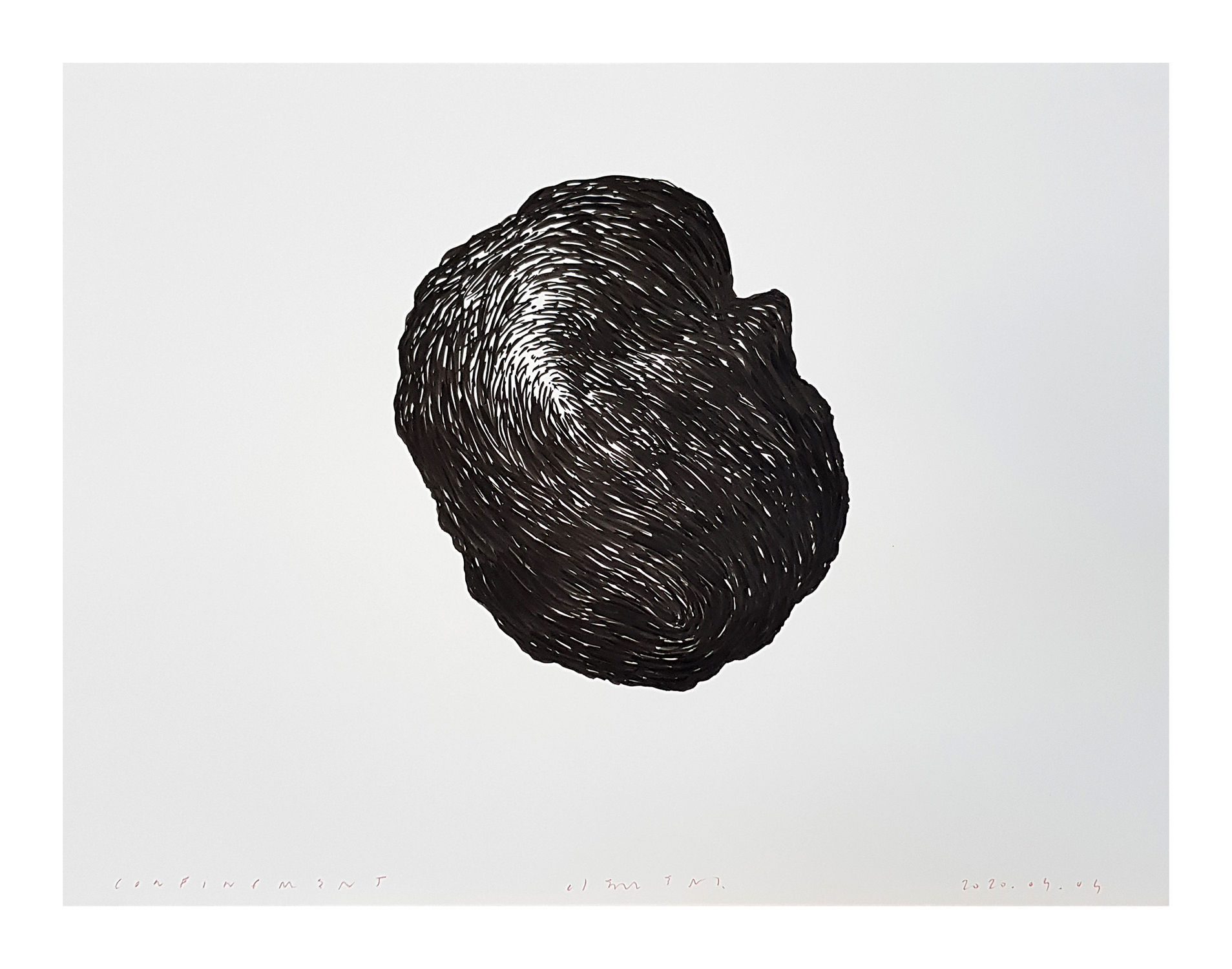 Pierre Clemens 2020 04 04 Dessin 65x50cm Encre de Chine sur papier
