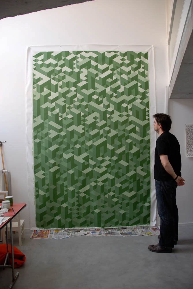 Pierre Clemens Art Contemporary Brussels Painting Vertige 2011 Acrylic on canvas 300x200cm 118 1x78 7in