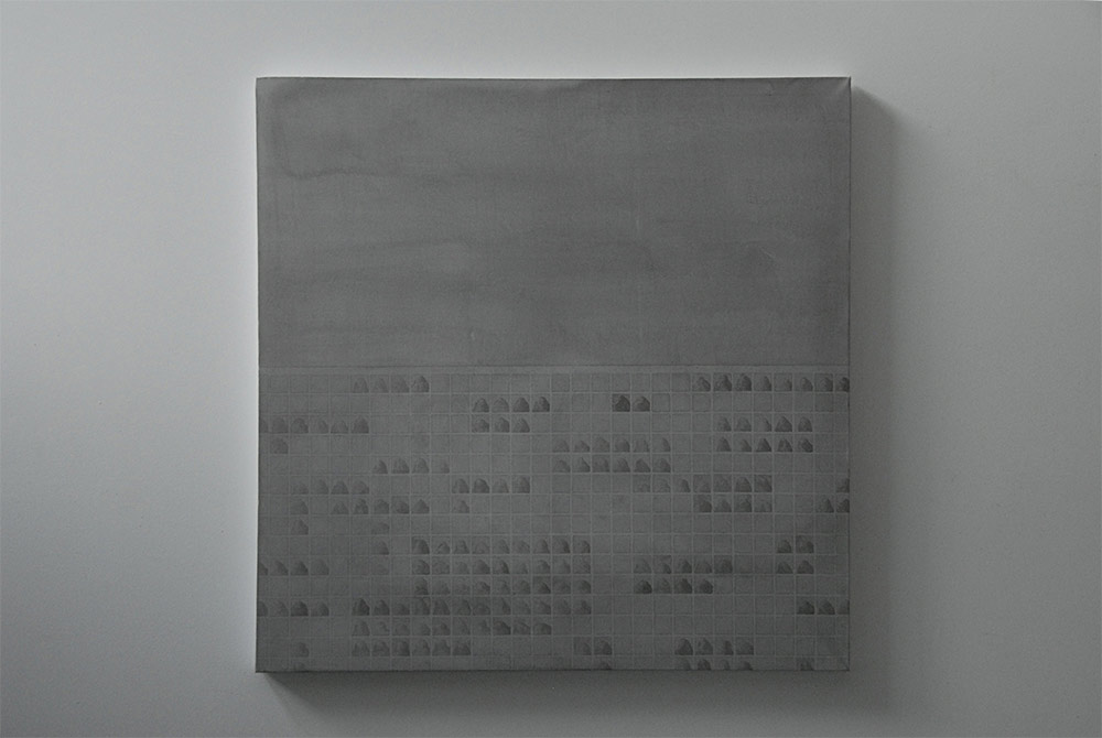 Pierre Clemens Art contemporary Brussels 2012 100x100cm 39.4in Black ink on canvas