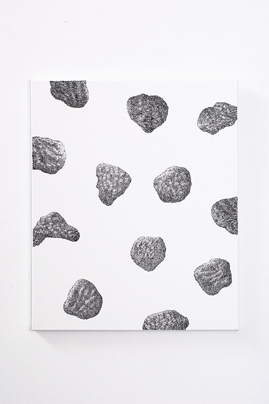 Pierre Clemens contemporary art Brussels 2012 Untitled 60x50cm 23 6x19 7in Black ink on canvas 4