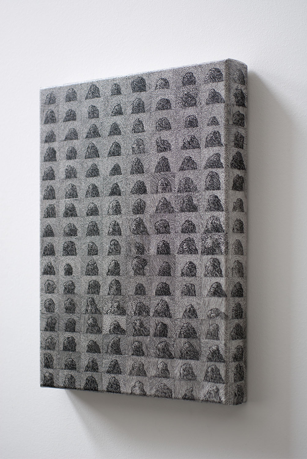 Pierre Clemens Art contemporary Brussels 2013 Untitled 40x30cm 15 7x11 8in Black ink on canvas