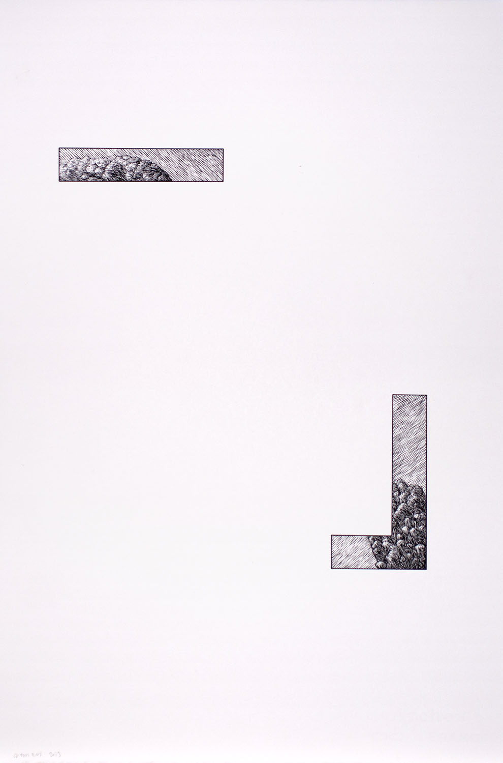 Pierre Clemens Art contemporary Brussels 2013 58x38cm Encre de Chine sur papier Arches