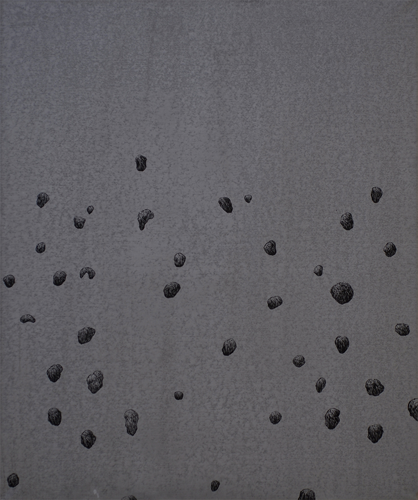 Pierre Clemens contemporary art Brussels 2013 Untitled 60x50cm 23 6x19 7in Black ink on canvas 2