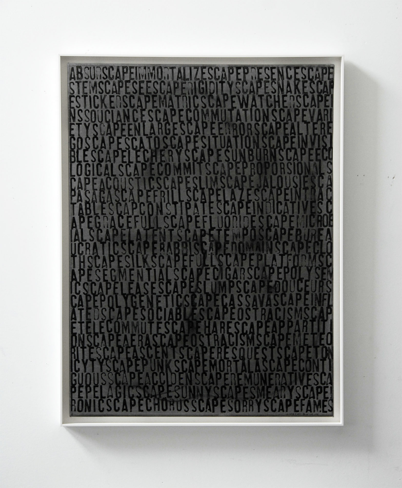 Pierre Clemens Untitle Wordscape serie 2016 Ink on canvas 80x60cm 31 4x21 6in1