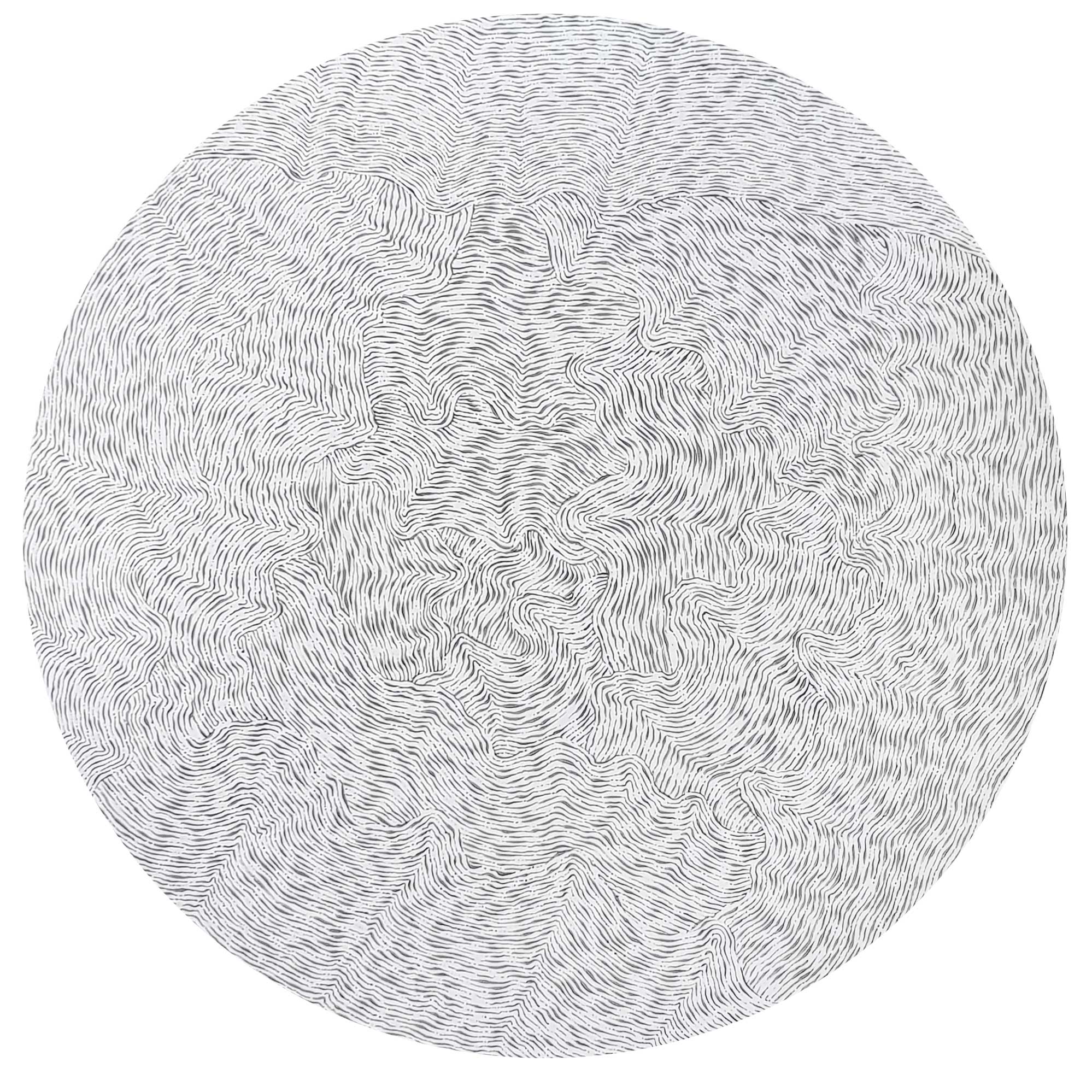 Pierre Clemens 2018 08 28 Tondo dia 120cm Acrylique Wood