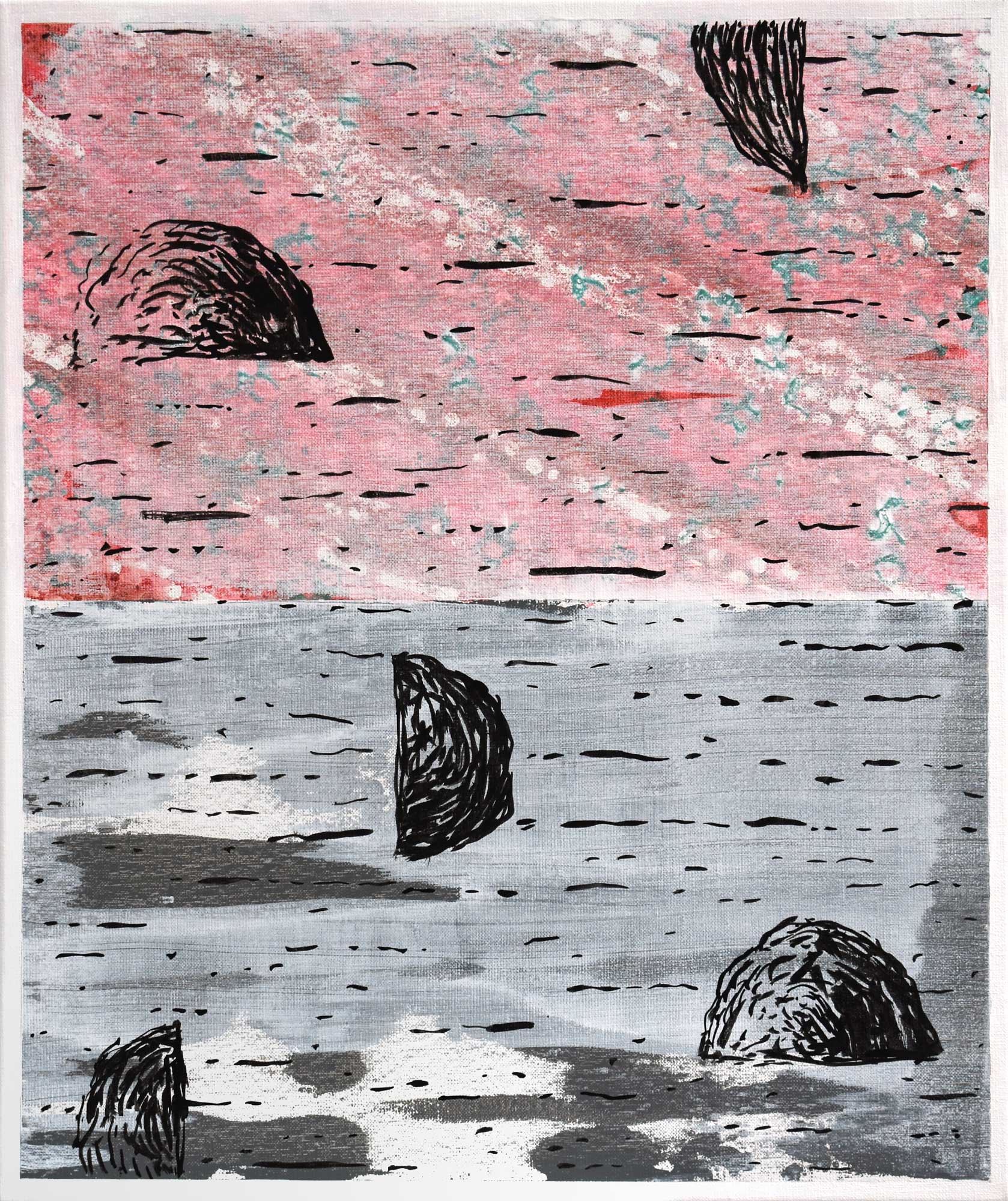 2022 09 03 Black ink and Vinylic on canvas 60x50cm 23 62x19 6