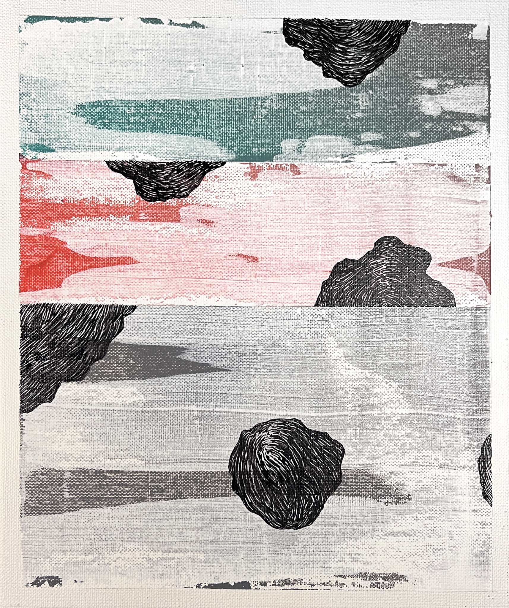 Pierre Clemens 20221212 Black ink and Vinylic on canvas 30x24cm 11 81x9